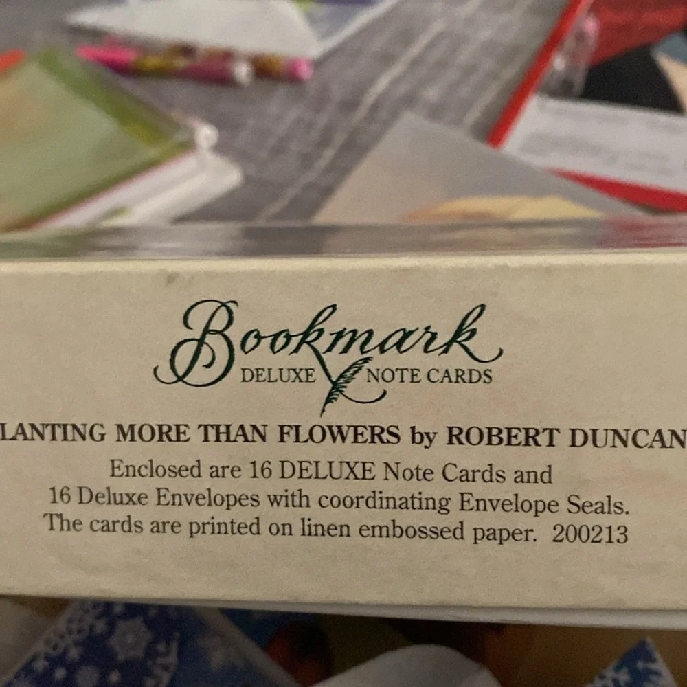 Robert Duncan Planting More Than Flowers Box blank stationary cards set of 8